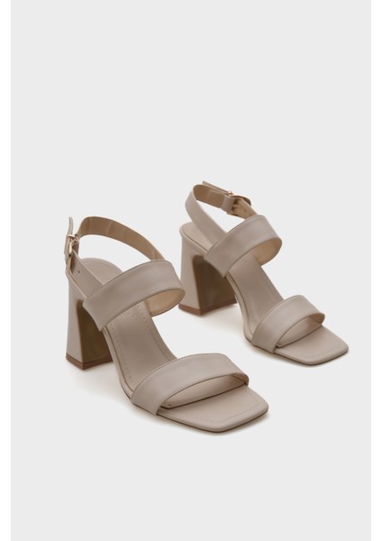 Tina Orta Topuklu Çift Bantlı Kadın Sandalet modelleri