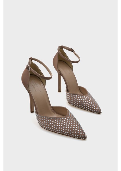 Raine Topuklu Sivri Burunlu Taşlı Bilekten Bantlı Şık Kadın Ayakkabı modelleri