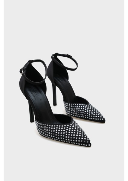 Raine Topuklu Sivri Burunlu Taşlı Bilekten Bantlı Şık Kadın Ayakkabı modelleri