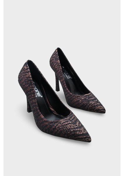 Neely Taşlı Orta Topuklu Saten Abiye Stiletto