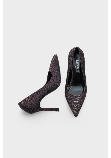 Neely Taşlı Orta Topuklu Saten Abiye Stiletto