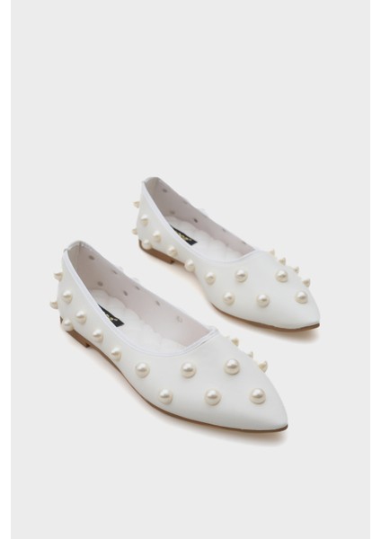 Alice Inci Aksesuarlı Sivri Burunlu Babet modelleri