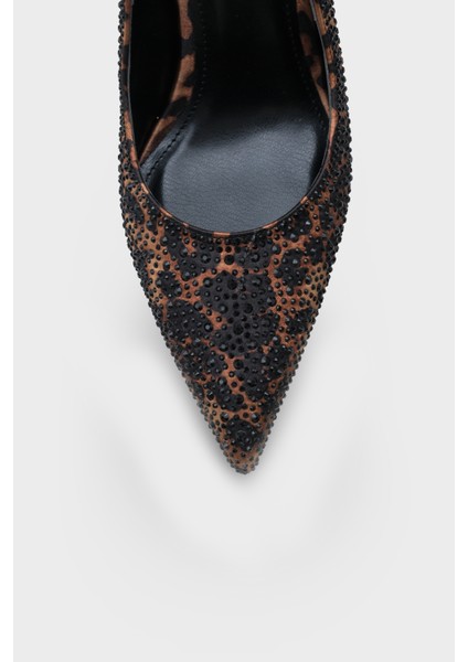 Neely Taşlı Orta Topuklu Saten Abiye Stiletto