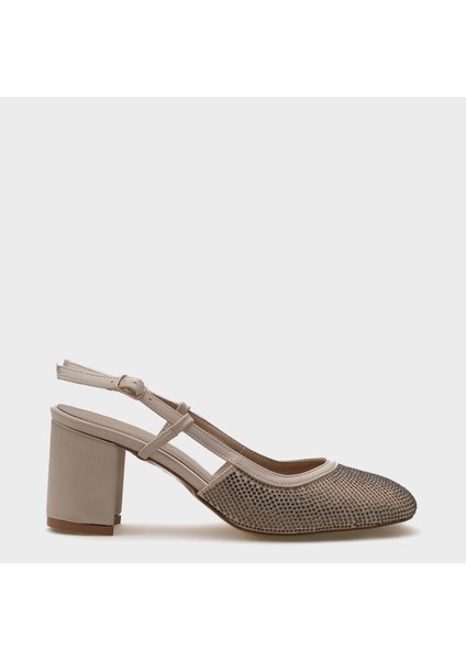 Sayre Saten Taşlı Arkadan Bantlı Orta Topuklu Kadın Ayakkabı indirimleri