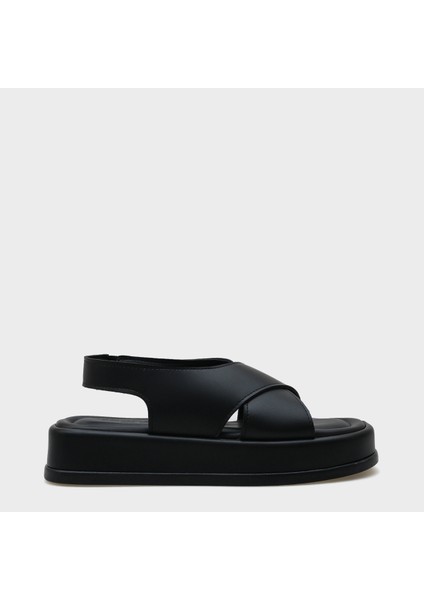 Dena Kadın Sandalet Suni Deri Çapraz Bantlı Kısa Topuk 41 Numara indirimleri