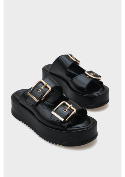 Marley Çift Tokalı Dolgu Topuklu Kadın Terlik modelleri