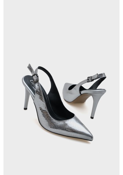 Arkası Açık Orta Topuklu Yumuşak Pedli Taban Kadın Ayakkabı