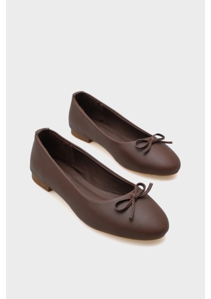 Bloom Hakiki Deri Fiyonklu Yuvarlak Burunlu Kadın Babet modelleri