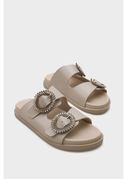 Marice Taşlı Tokalı Düz Topuklu Kadın Terlik modelleri