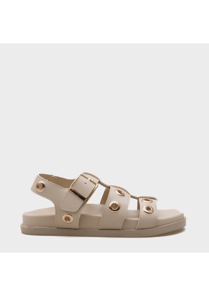 Valene Düz Topuk Metal Aksesuarlı Gladyatör Kadın Sandalet indirimleri