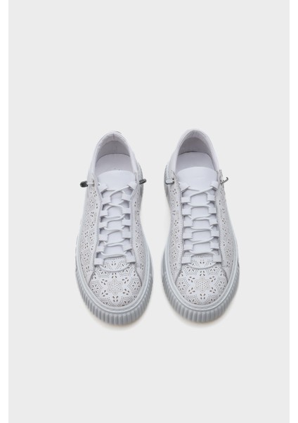 Haily Lazerli Deri Kadın Sneaker