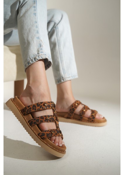 Nisa Aksesuarlı Deri Kadın Terlik