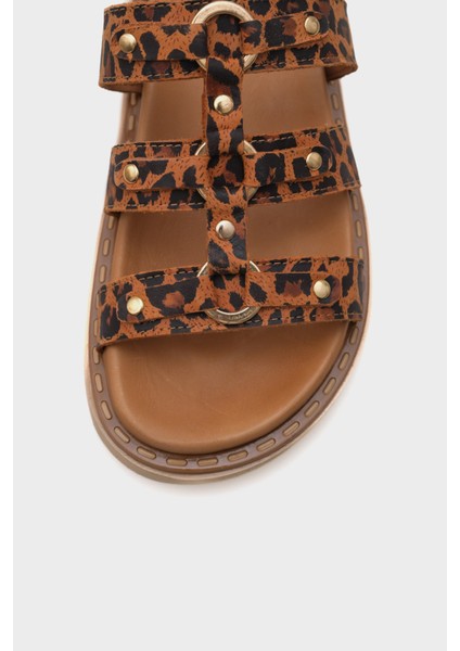 Nisa Aksesuarlı Deri Kadın Terlik