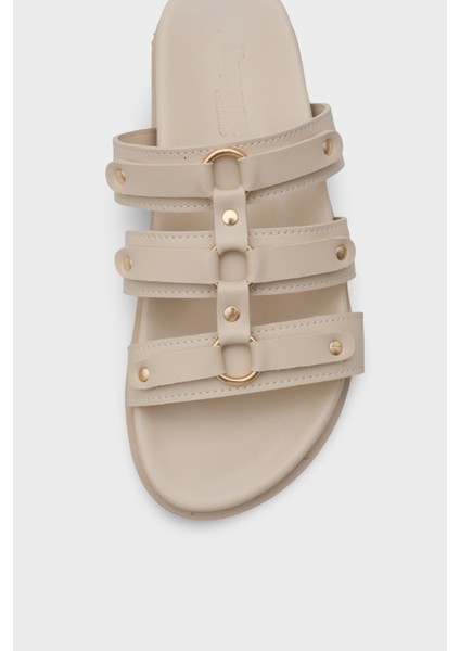 Ursula Düz Topuk Metal Aksesuarlı Kadın Terlik