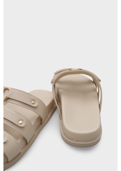 Ursula Düz Topuk Metal Aksesuarlı Kadın Terlik