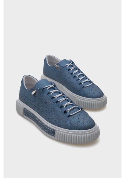 Haily Lazerli Hakiki Deri Kadın Sneaker