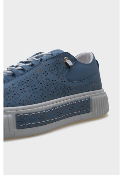 Haily Lazerli Hakiki Deri Kadın Sneaker