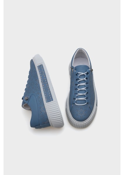 Haily Lazerli Hakiki Deri Kadın Sneaker