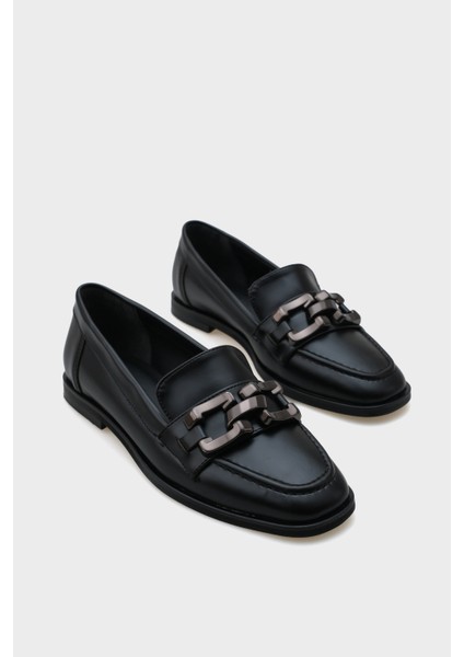 Metal Tokalı Kadın Loafer Ayakkabı modelleri
