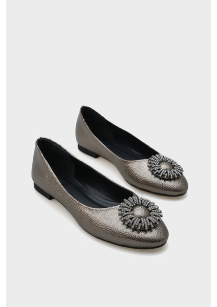 Bianca Taşlı Yuvarlak Tokalı Kadın Babet modelleri