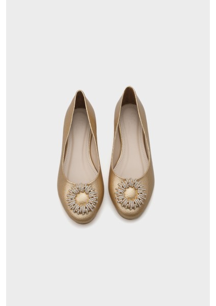 Bianca Taşlı Yuvarlak Tokalı Kadın Babet