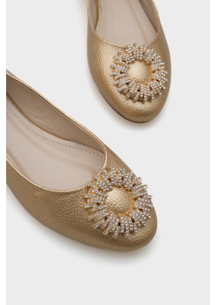 Bianca Taşlı Yuvarlak Tokalı Kadın Babet