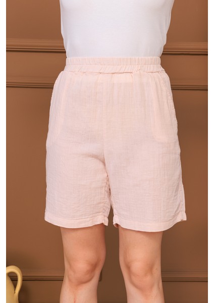 %100 Pamuk Müslin Cepli Şort modelleri