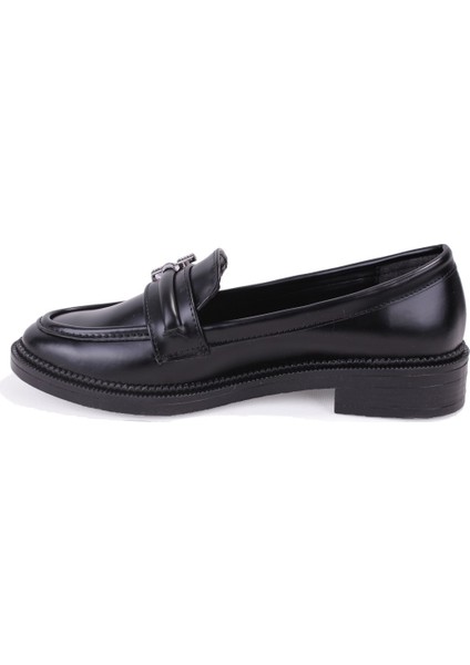DZA07-863705 Siyah Günlük Loafer Kadın Ayakkabı modelleri