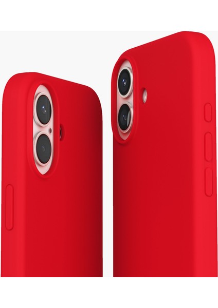 Yumuşak Silikon Kılıf iPhone 16 - Ateş Kırmızısı fırsatları