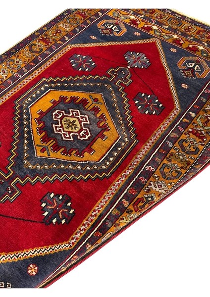 El Dokuma Vintage Yahyalı Halısı 120X211 Eskitme Yün Halı fiyatları