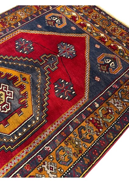 El Dokuma Vintage Yahyalı Halısı 120X211 Eskitme Yün Halı modelleri