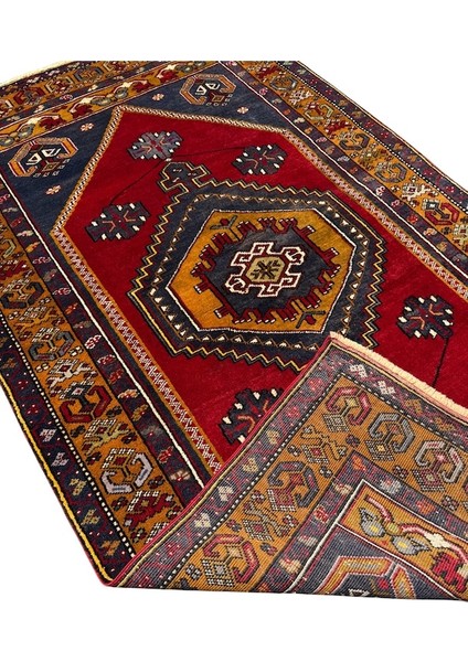 El Dokuma Vintage Yahyalı Halısı 120X211 Eskitme Yün Halı fırsatları