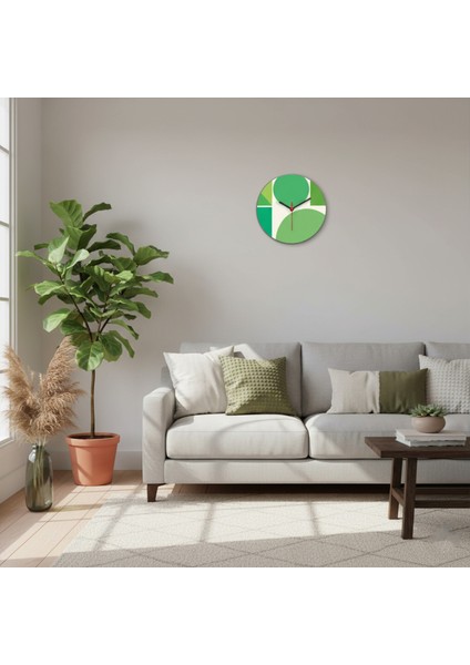 Green Duvar Saati - Modern Yeşil Özel Tasarım Duvar Saati - Sessiz Mekanizma | Yeşil Soyut Duvar Saati modelleri