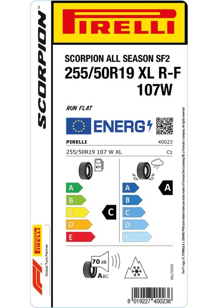 255/50R19 107W Xl Scorpion All Season Sf2 Suv Dört Mevsim (Üretim TARIHI:2025) fiyatları