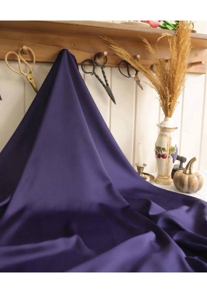 Ithal Krep Saten Dökümlü Lacivert