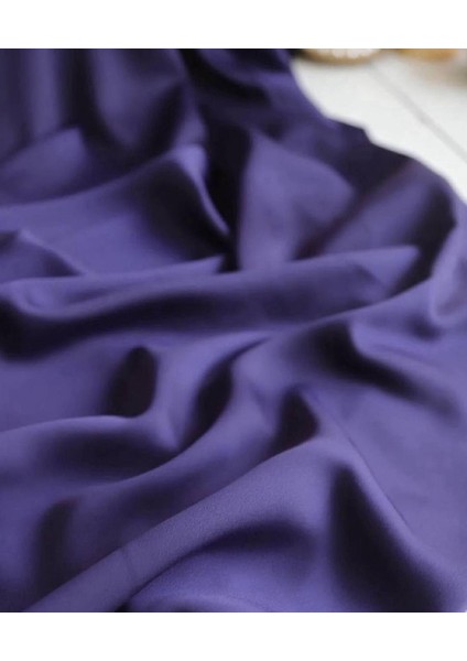 Ithal Krep Saten Dökümlü Lacivert