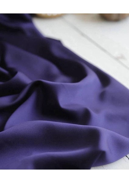 Ithal Krep Saten Dökümlü Lacivert