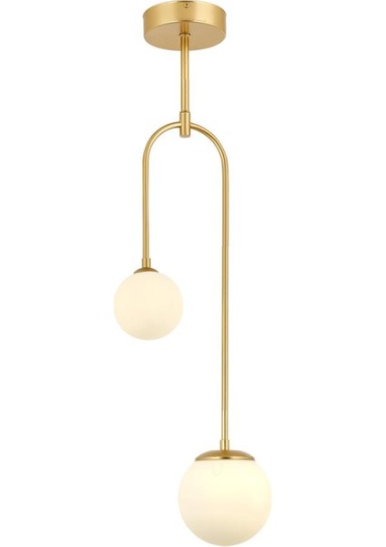 AV-60389-2BSA Sarı Boyalı Modern Avize G9 Metal Cam 20x12cm