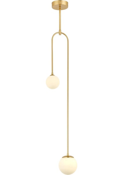 AV-60389-2BSA Sarı Boyalı Modern Avize G9 Metal Cam 20x12cm