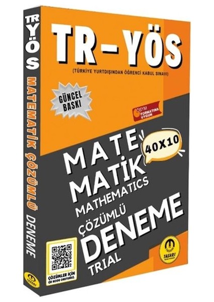 Tasarı 2025 Tr Yös Matematik 40X10 Çözümlü Deneme