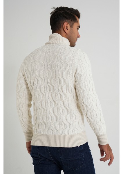 Trıst Star Erkek Balıkçı Saç Örgülü Yün Kazak TRIST-5354 modelleri