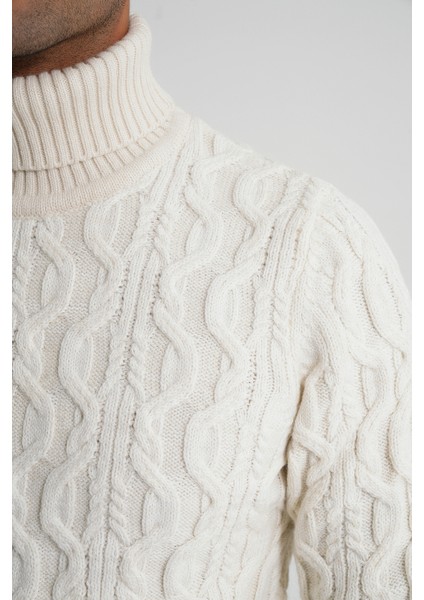 Trıst Star Erkek Balıkçı Saç Örgülü Yün Kazak TRIST-5354 fırsatları