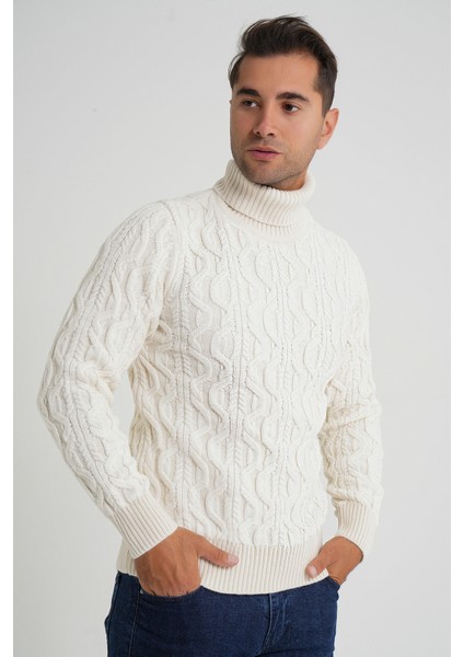 Trıst Star Erkek Balıkçı Saç Örgülü Yün Kazak TRIST-5354 indirimleri