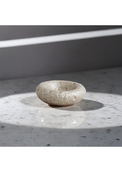 Ay Taşı Görünümlü Dekoratif Kase- Sedef 12X 7 cm Tabak fırsatları