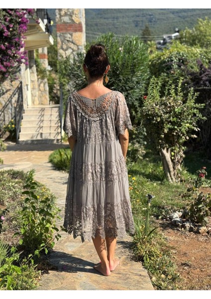 NCC10337 Italyan Ipek Elbise Vizon fırsatları