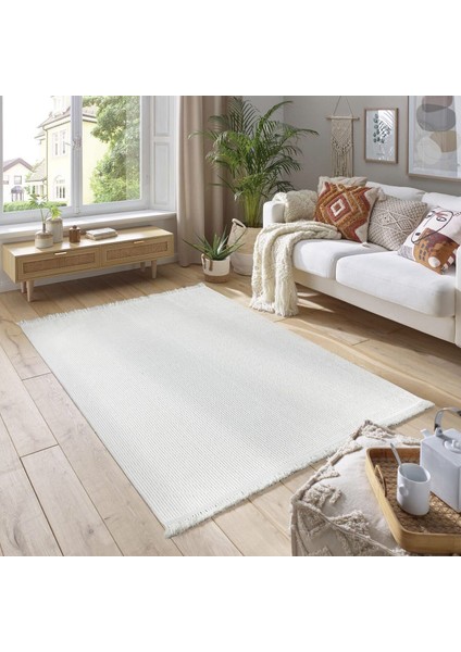 Havana 8595 Ekru - Polyester Dokuma Halı | Modern Salon Halısı