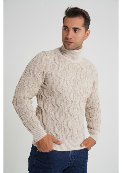 Trıst Star Erkek Balıkçı Saç Örgülü Yün Kazak TRIST-5354 fırsatları