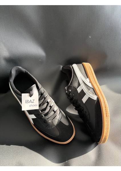 Tig Siyah Süet Bağcıklı Unisex Sneaker
