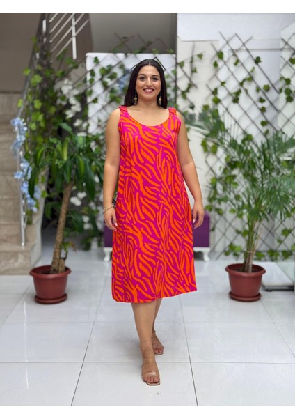 DK19001 Dikili Askılı Omuz Lastikli Viskon Elbise modelleri