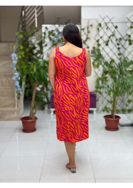 DK19001 Dikili Askılı Omuz Lastikli Viskon Elbise fırsatları